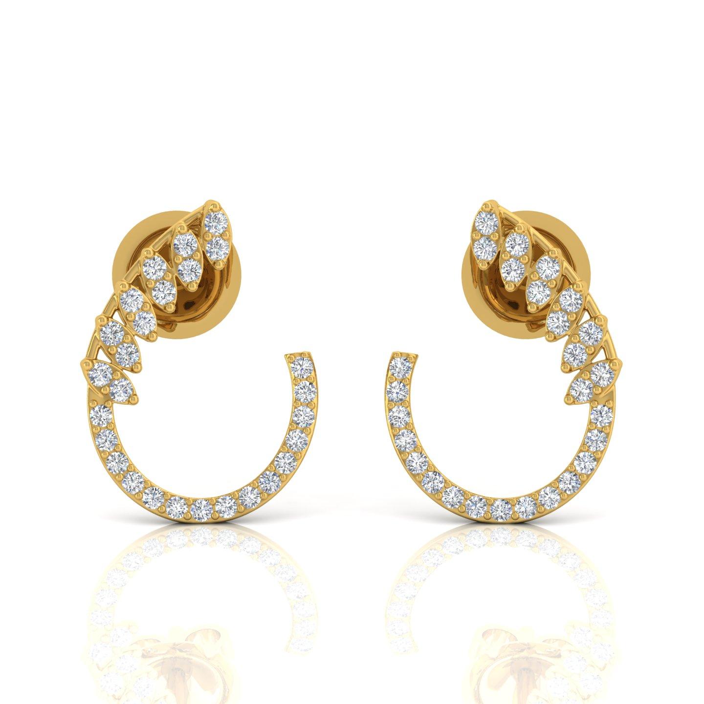 Cast from 14-karat gold, these exquisite earrings are handset with 0.54 carats of sparkling diamonds.

FOLLOW SPECTRUM JEWELS storefront to view the latest collection & exclusive pieces. Spectrum Jewels is proudly rated as a Top Seller on 1stdibs