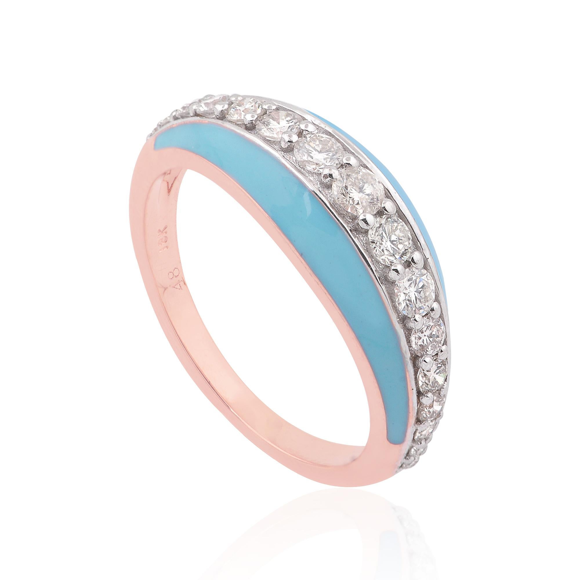 This stunning ring has been crafted from 18-karat gold. It is hand set with 0.60 carats of sparkling diamonds.

The ring is a size 7 US and may be resized to larger or smaller upon request. FOLLOW SPECTRUM JEWELS storefront to view the latest