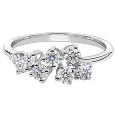 Echte 0,65 Karat SI/H Diamant-Ohrringe 9 Karat Weißgold Feiner handgefertigter Schmuck