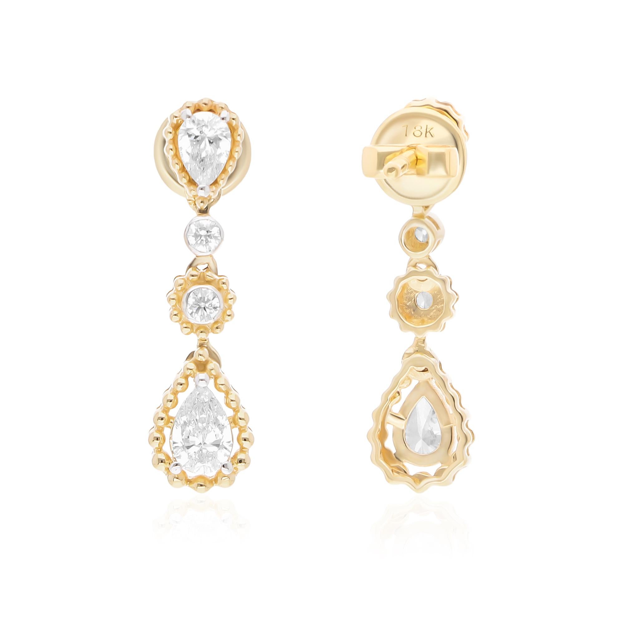 Cast from 18-karat gold, these exquisite earrings are handset with 0.71 carats of sparkling diamonds.

FOLLOW SPECTRUM JEWELS storefront to view the latest collection & exclusive pieces. Spectrum Jewels is proudly rated as a Top Seller on 1stdibs