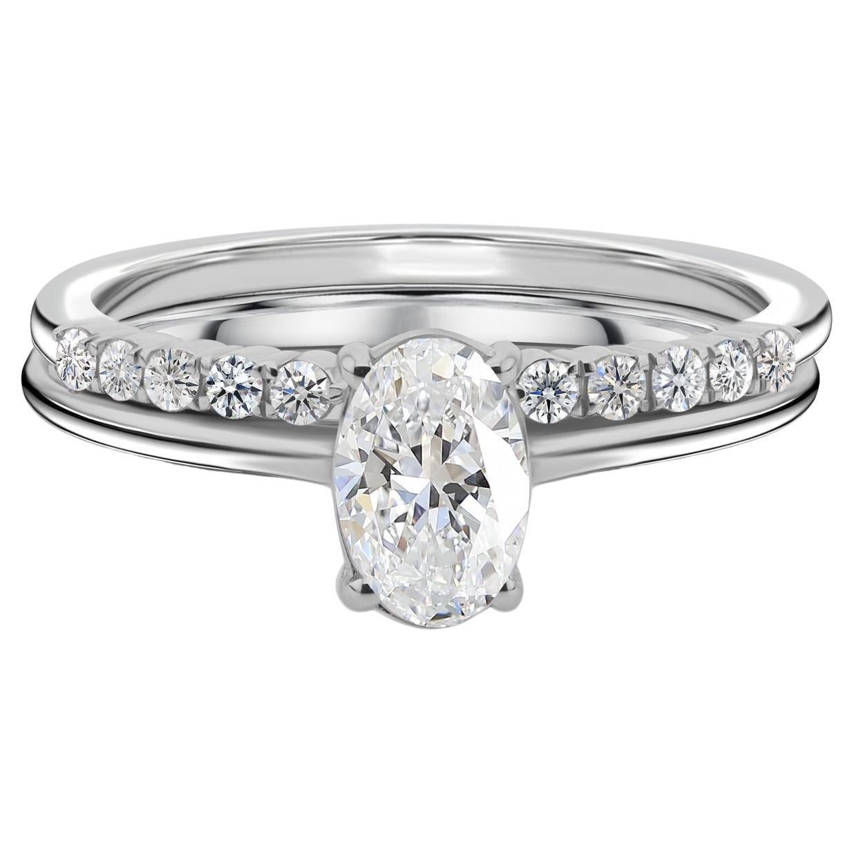 Echte 0,78 Karat SI Reinheit HI Farbe Diamant Statement Ring 18 Karat Weißgold