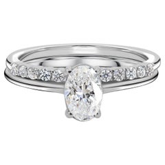 Echte 0,78 Karat SI Reinheit HI Farbe Diamant Statement Ring 18 Karat Weißgold