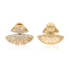 Real 0,81 Karat SI Reinheit HI Farbe Diamant-Ohrringe 18 Karat Weißgold Schmuckschmuck