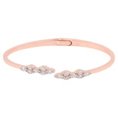 Armreif aus 18 Karat Roségold mit 0,85 Karat Marquise-Diamant-Manschettenarmreif