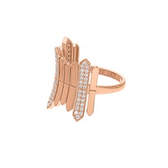 Vero anello di diamanti da 1/2 carato SI/H con taglio a brillante rotondo Gioielli in oro rosa 18 carati