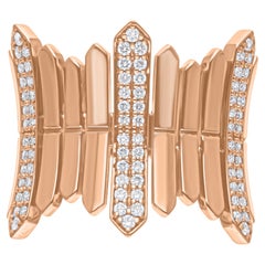 Anillo de diamantes de corte brillante redondo SI/H de 1/2 quilate real Joyas de oro rosa de 18 quilates