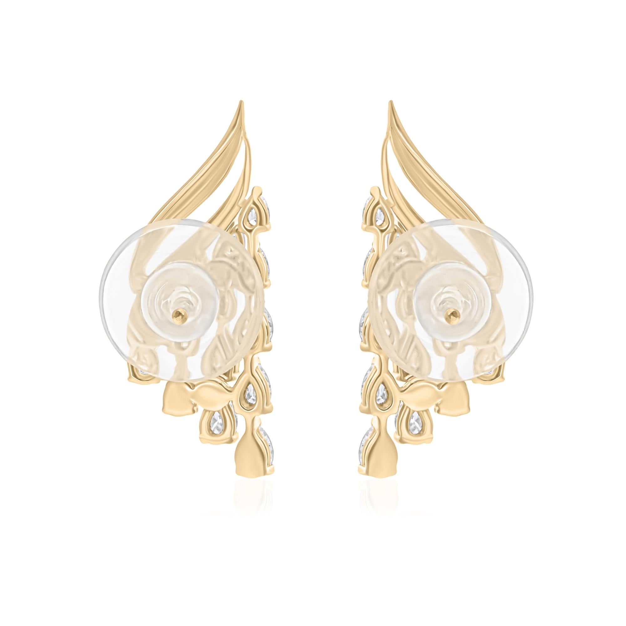 Cast from 18-karat gold, these exquisite earrings are handset with 1.00 carats of sparkling diamonds.

FOLLOW SPECTRUM JEWELS storefront to view the latest collection & exclusive pieces. Spectrum Jewels is proudly rated as a Top Seller on 1stdibs