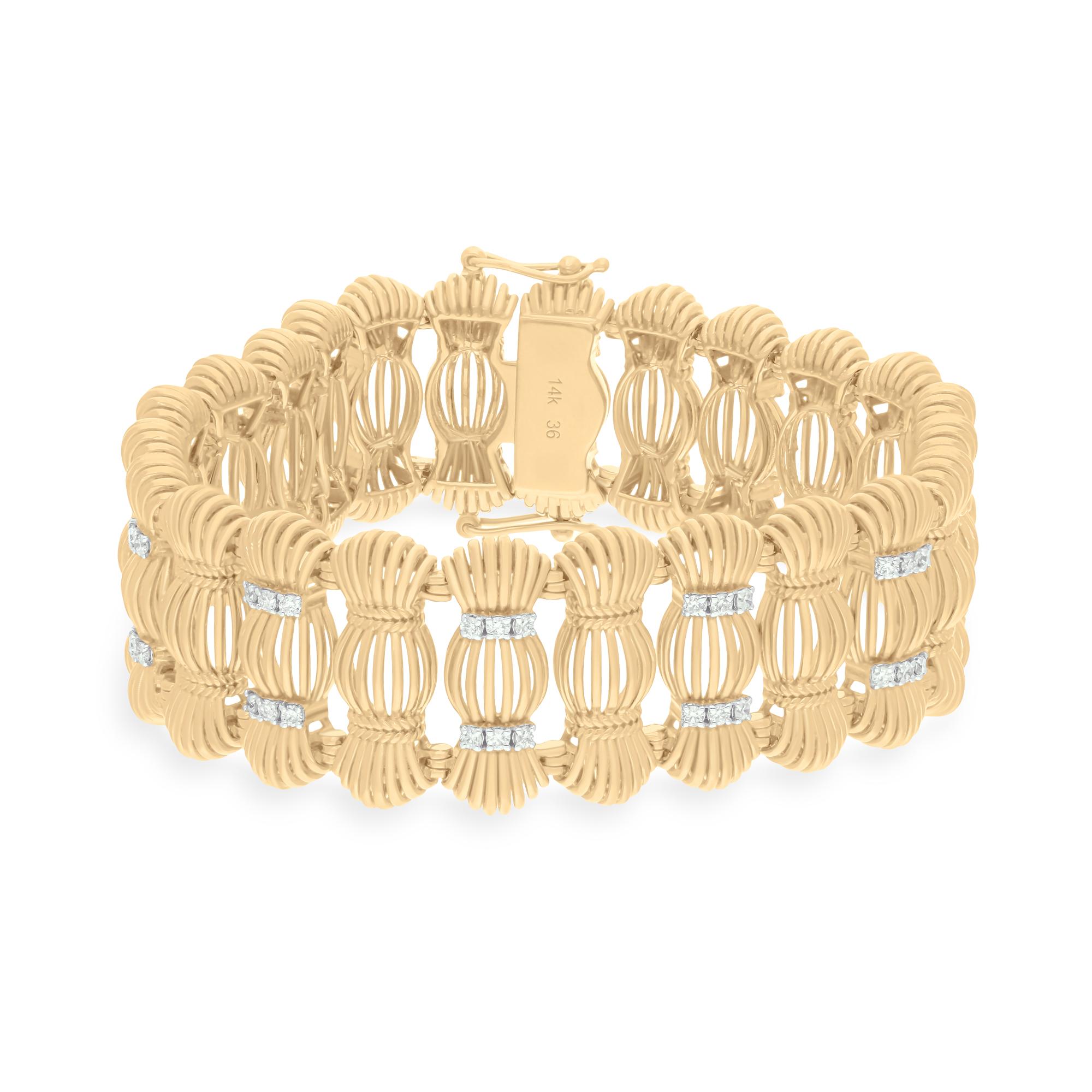 Fabriqué en or 14 carats, ce bracelet exquis est serti de 1,03 carats de diamants étincelants.

Suivez la vitrine de Spectrum Jewels pour découvrir la dernière collection et les pièces exclusives. Spectrum Jewels est fièrement classé parmi les
