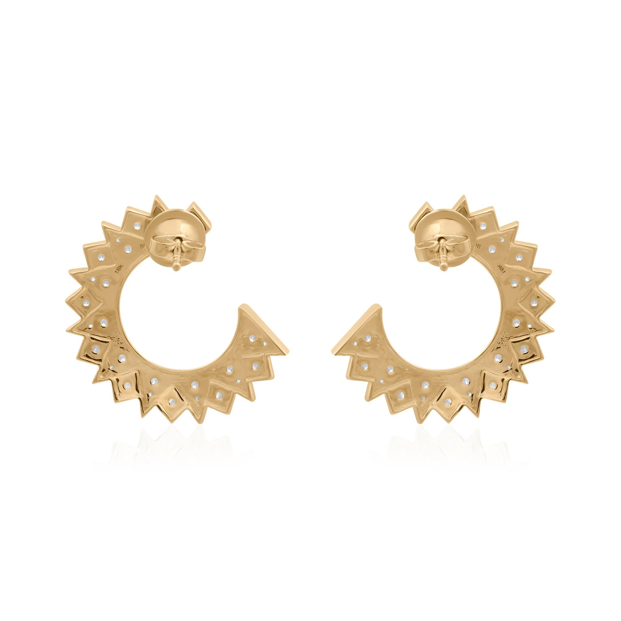 Cast from 18-karat gold, these exquisite earrings are handset with 1.13 carats of sparkling diamonds.

FOLLOW SPECTRUM JEWELS storefront to view the latest collection & exclusive pieces. Spectrum Jewels is proudly rated as a Top Seller on 1stdibs