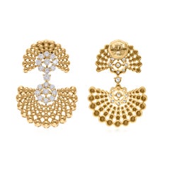 Real 1.24 Carat SI/H Round Brilliant Cut Diamond Earrings 18 Karat Yellow Gold