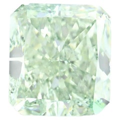 Real 1.28ct Natural Loose Fancy Light Yellow Green Color Diamond GIA Radiant