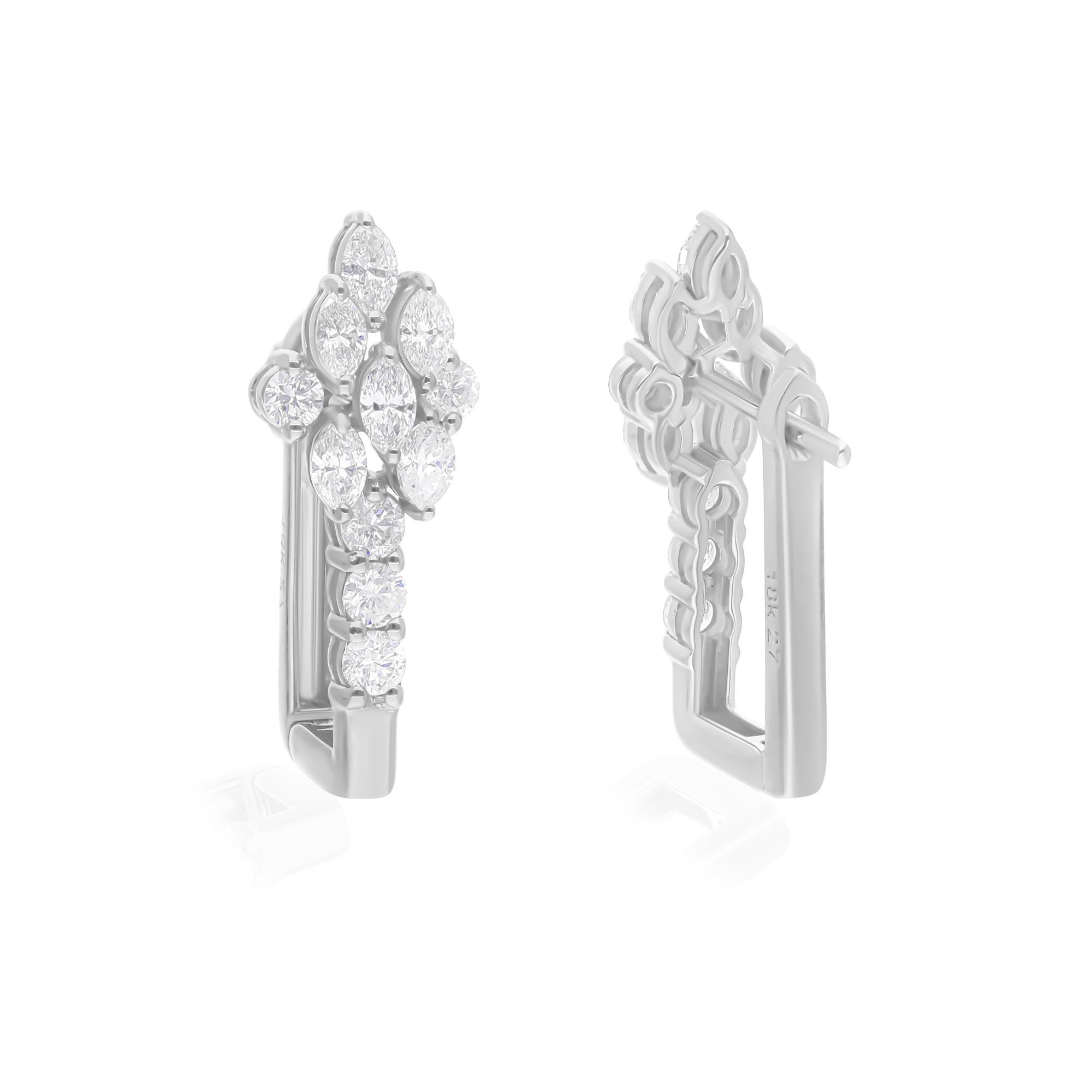 Cast from 18-karat gold, these exquisite earrings are handset with 1.29 carats of sparkling diamonds.

FOLLOW SPECTRUM JEWELS storefront to view the latest collection & exclusive pieces. Spectrum Jewels is proudly rated as a Top Seller on 1stdibs