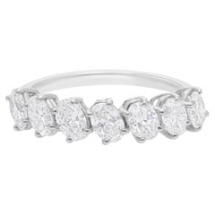 Real 1,32 Karat SI Reinheit HI Farbe Oval Form Diamantring 18 Karat Weißgold