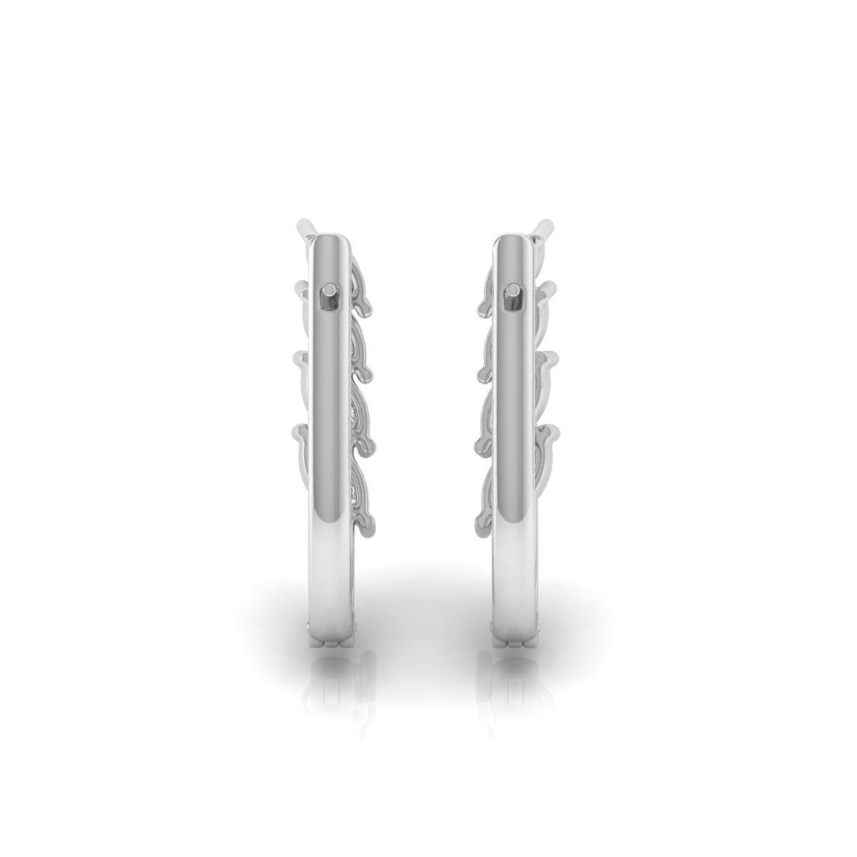 Moderne Boucles d'oreilles en or blanc 18 carats avec diamant taille marquise brillant de 1.32 carat SI/H en vente