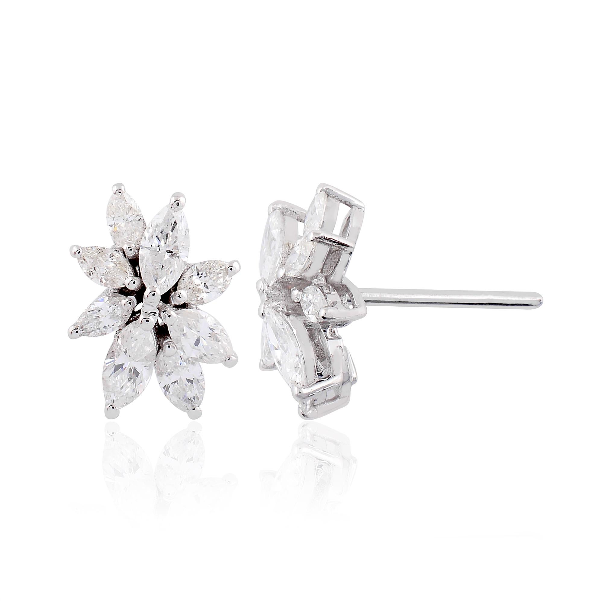 Item Code :- SEE-1337
Gross Wt. :- 3.36 gm
18k White Gold Wt. :- 3.08 gm
Diamond Wt. :- 1.40 Ct. ( AVERAGE DIAMOND CLARITY SI1-SI2 & COLOR H-I )
Earrings Size :- 11 mm approx.
✦ Sizing
.....................
We can adjust most items to fit your