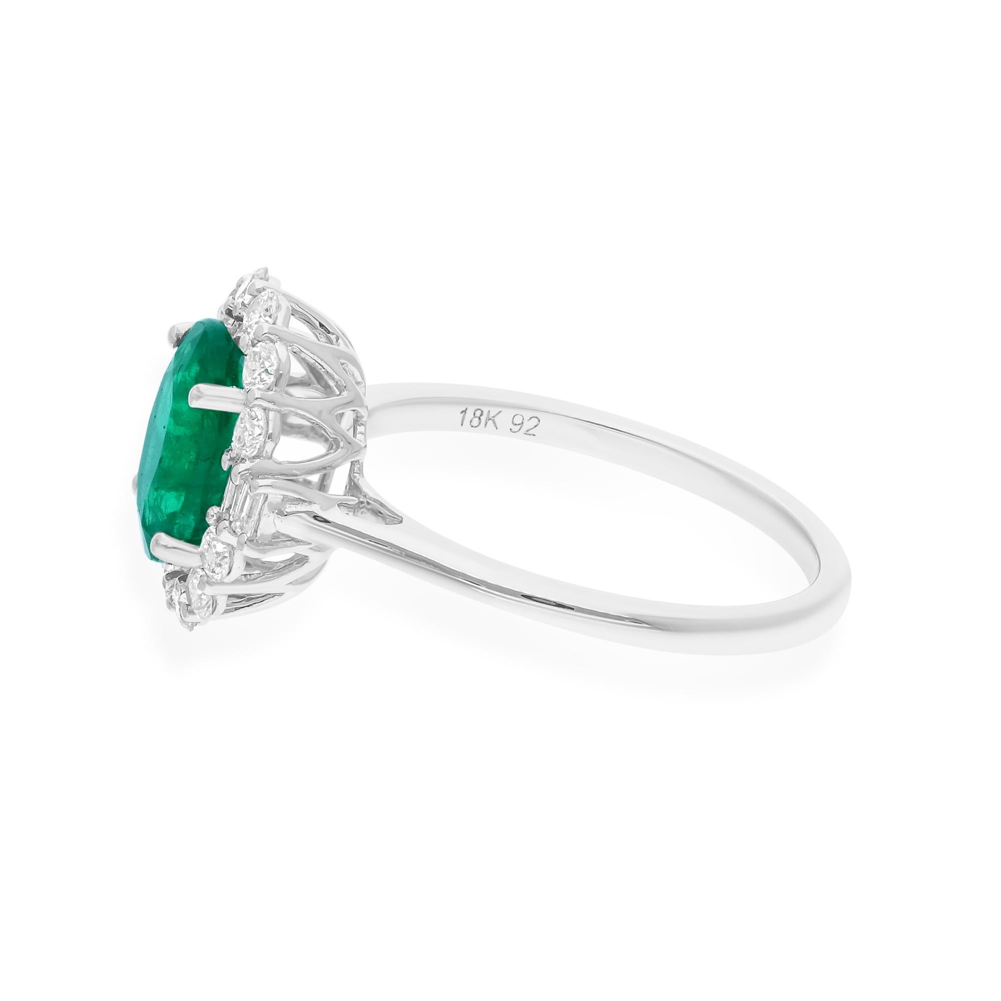 Cast from 18-karat gold, these exquisite earrings are handset with 1.56 carats Zambian emerald and 0.47 carats of sparkling diamonds.

FOLLOW SPECTRUM JEWELS storefront to view the latest collection & exclusive pieces. Spectrum Jewels is proudly