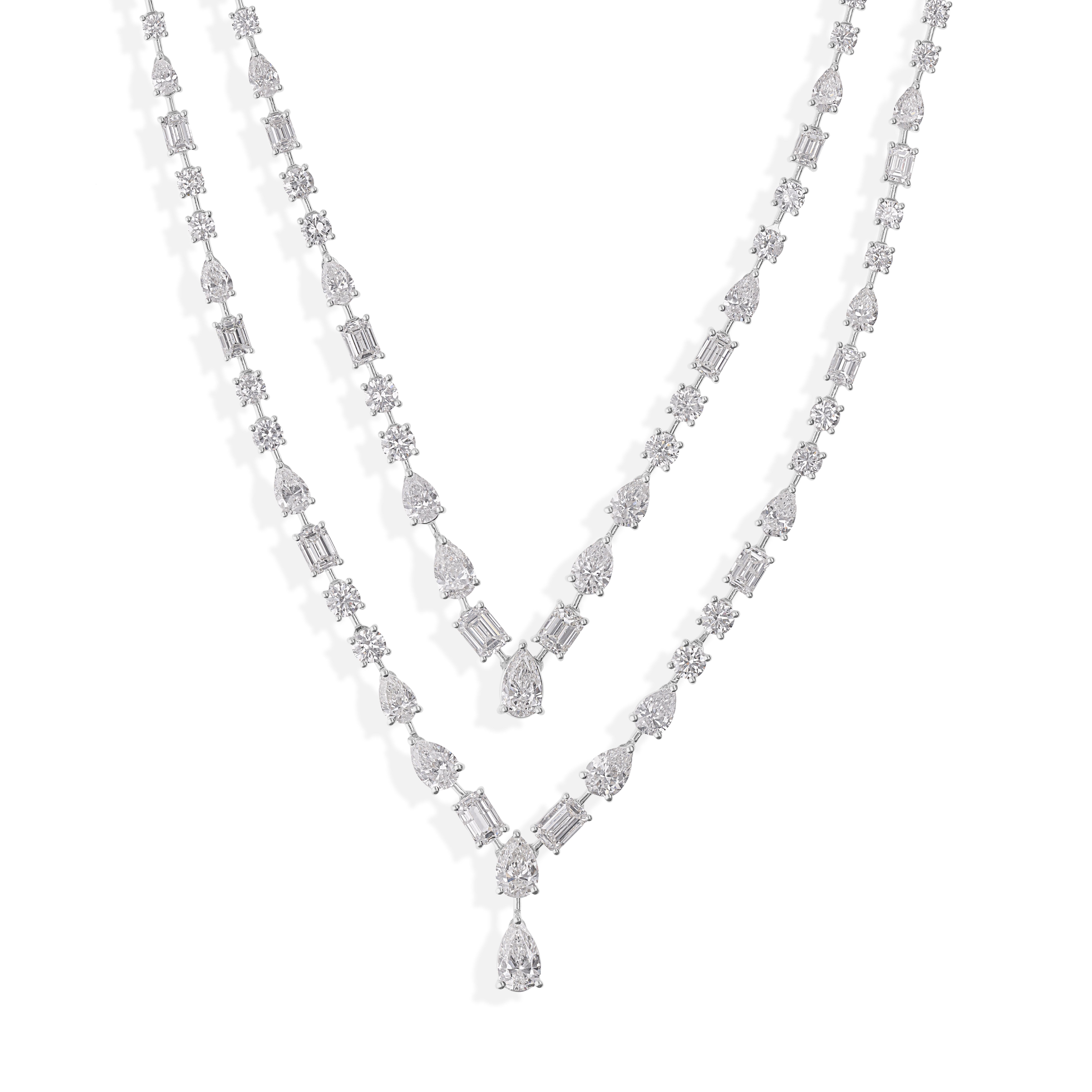 Cast from 14-karat gold, these exquisite necklace is handset with 16.43 carats of sparkling diamonds.

FOLLOW SPECTRUM JEWELS storefront to view the latest collection & exclusive pieces. Spectrum Jewels is proudly rated as a Top Seller on 1stdibs