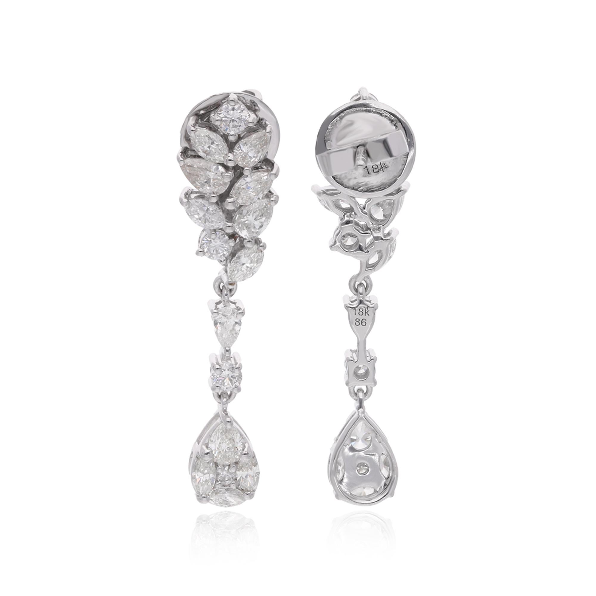 Code de l'article :- SEE-13781 (14K)
Poids brut :- 4.00 gm
Or blanc massif 14k Poids :- 3.65 gm
Poids du diamant naturel :- 1.76 Ct. ( DIAMANT MOYEN DE PURETÉ SI1-SI2 ET DE COULEUR H-I )
Taille des boucles d'oreilles :- 28 mm environ.

✦