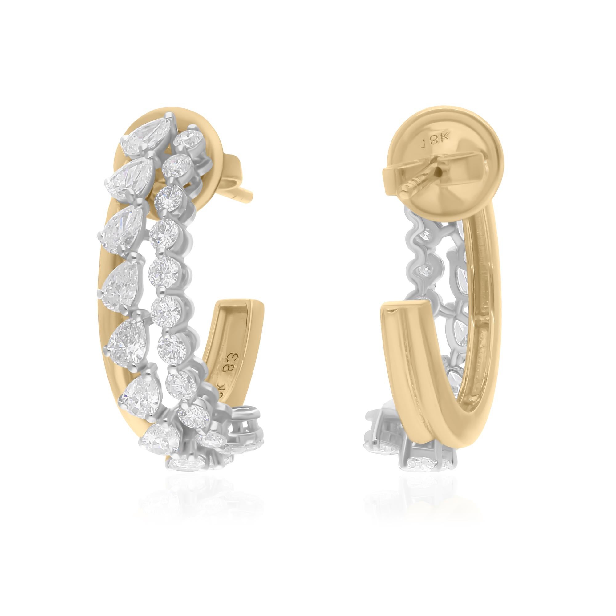 Cast from 18-karat gold, these exquisite earrings are handset with 1.88 carats of sparkling diamonds.

FOLLOW SPECTRUM JEWELS storefront to view the latest collection & exclusive pieces. Spectrum Jewels is proudly rated as a Top Seller on 1stdibs