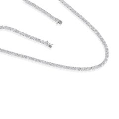 Collana Tennis con diamanti rotondi reali 19,45 CTW SI Clarity HI Color Oro bianco 18 carati