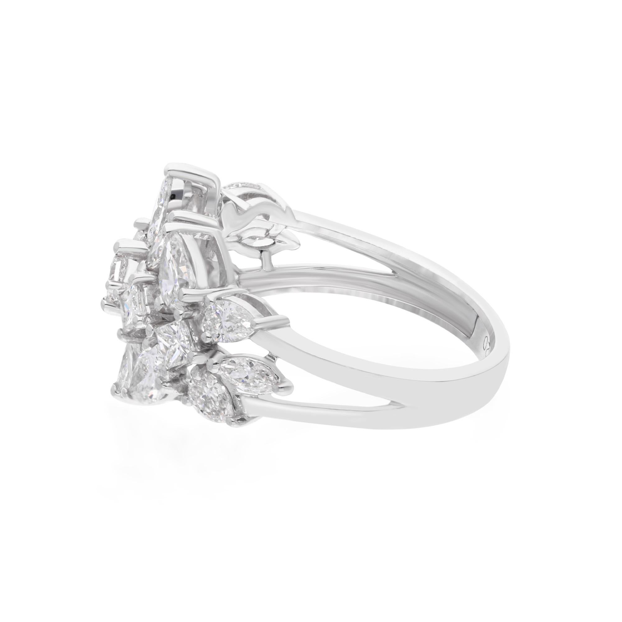 Cast from 18-karat gold, these exquisite ring is handset with 1.97 carats of sparkling diamonds.

The ring is a size 7 and may be resized to larger or smaller upon request. FOLLOW SPECTRUM JEWELS storefront to view the latest collection & exclusive