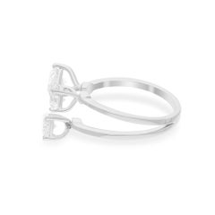 Real 1.97 Carat SI/H Pear Brilliant Cut Diamond Ring 18 Karat White Gold Jewelry