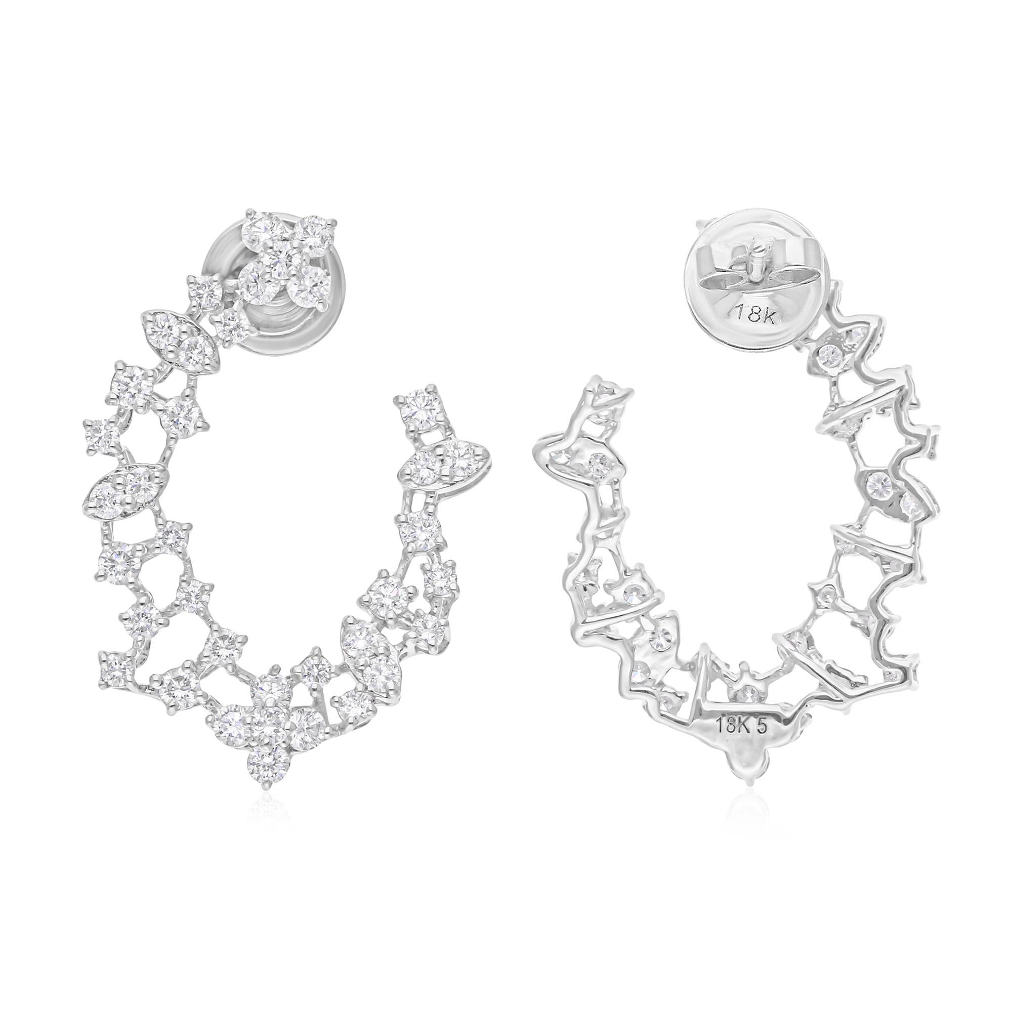Cast from 18-karat gold, these exquisite earrings are handset with 2.00 carats of sparkling diamonds.

FOLLOW SPECTRUM JEWELS storefront to view the latest collection & exclusive pieces. Spectrum Jewels is proudly rated as a Top Seller on 1stdibs