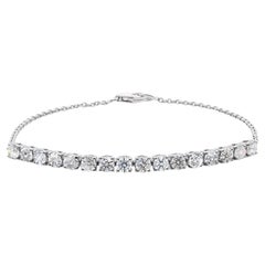Vero bracciale di diamanti da 2,18 carati SI Clarity HI Color Gioielli in oro bianco 9 carati