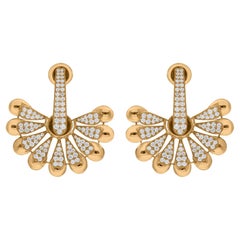 Real 2.35 Carat SI/H Round Brilliant Cut Diamond Earrings 18 Karat Yellow Gold