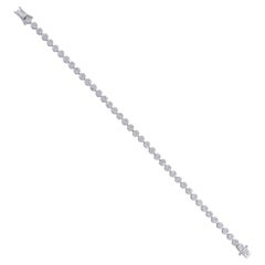Real 2.40 Carat Diamond Multi Round Disc Charms Bracelet 14k White Gold Jewelry