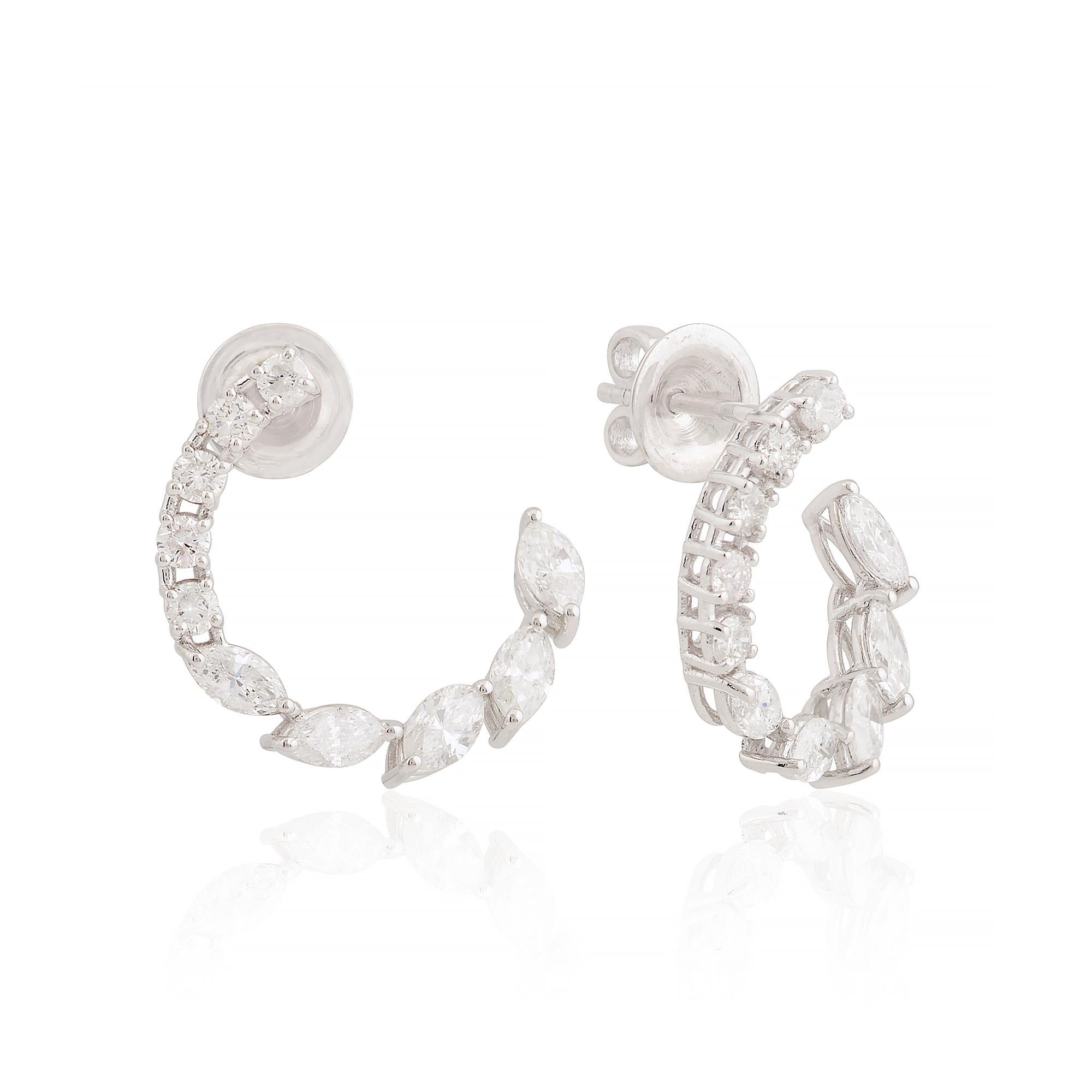Item Code :- SEE-1502D
Gross Weight :- 4.61 gm
18k Solid White Gold Weight :- 4.11 gm
Natural Diamond Weight :- 2.49 carat  ( AVERAGE DIAMOND CLARITY SI1-SI2 & COLOR H-I )
Earrings Size :- 21x15 mm approx.

✦ Sizing
.....................
We can