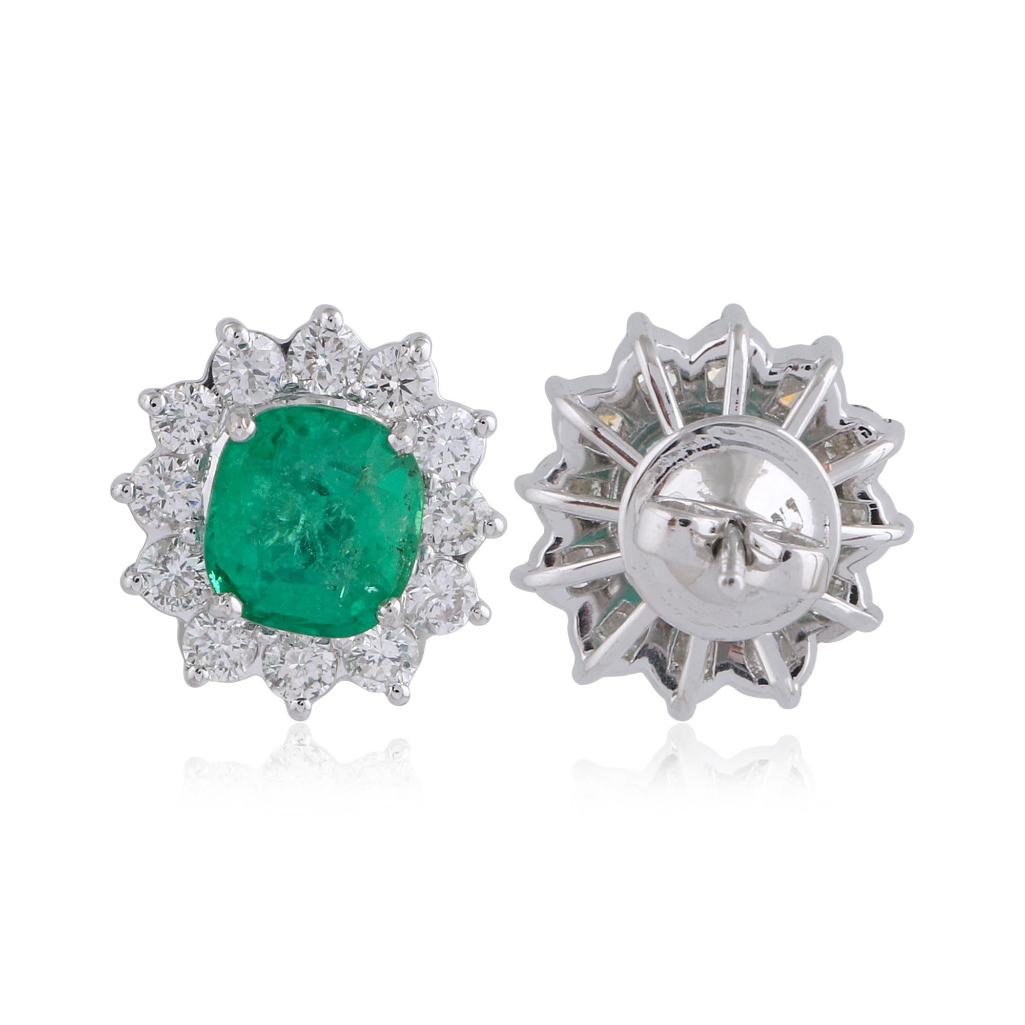Item Code :- SEE-1065
Gross Weight :- 5.86 gm
18k White Gold Weight :- 5.09 gm
Diamond Weight :- 1.30 Carat  ( AVERAGE DIAMOND CLARITY SI1-SI2 & COLOR H-I )
Emerald Weight :- 2.55 Carat
✦ Sizing
.....................
We can adjust most items to fit