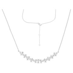 Real 2.58 Carat SI Clarity HI Color Diamond Pendant Necklace 14 Karat White Gold
