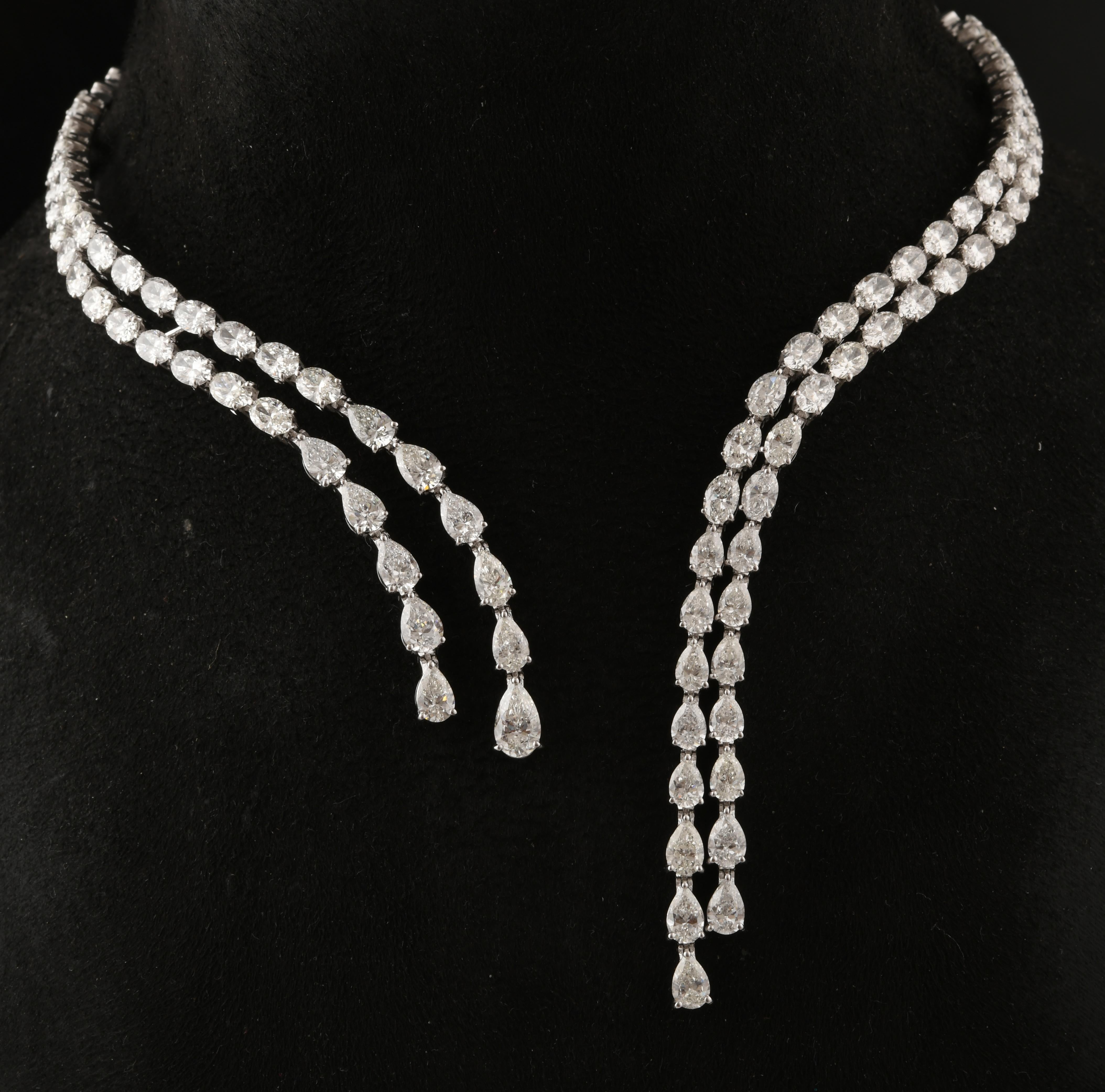 Einzelheiten

Artikel-Code :- SECK-9668
Bruttogewicht :- 52.83 gm
18k Weißgold Gewicht :- 47.59 gm
Natürlicher Diamant Gewicht :- 26.21 Ct. ( DURCHSCHNITTLICHE DIAMANT-REINHEIT SI1-SI2 & FARBE H-I )
Halsband Größe :- 14 Zoll lang

✨ Individuelle