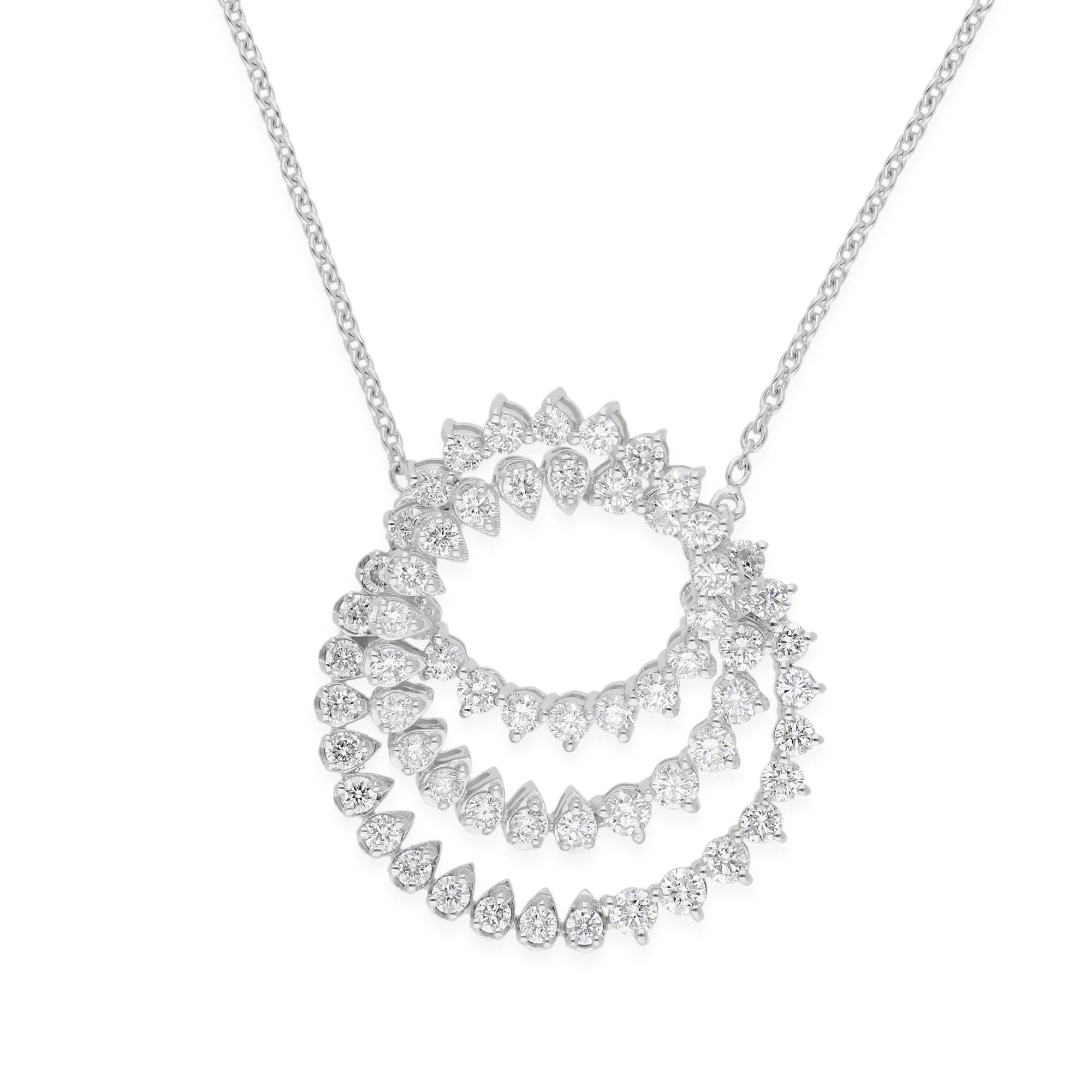 Cast from 14-karat gold, these exquisite necklace is handset with 2.67 carats of sparkling diamonds.

FOLLOW SPECTRUM JEWELS storefront to view the latest collection & exclusive pieces. Spectrum Jewels is proudly rated as a Top Seller on 1stdibs