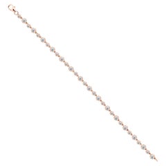 Bracelet en diamant véritable de 3.24 carats SI Clarity HI Color Bijoux en or rose 18 carats