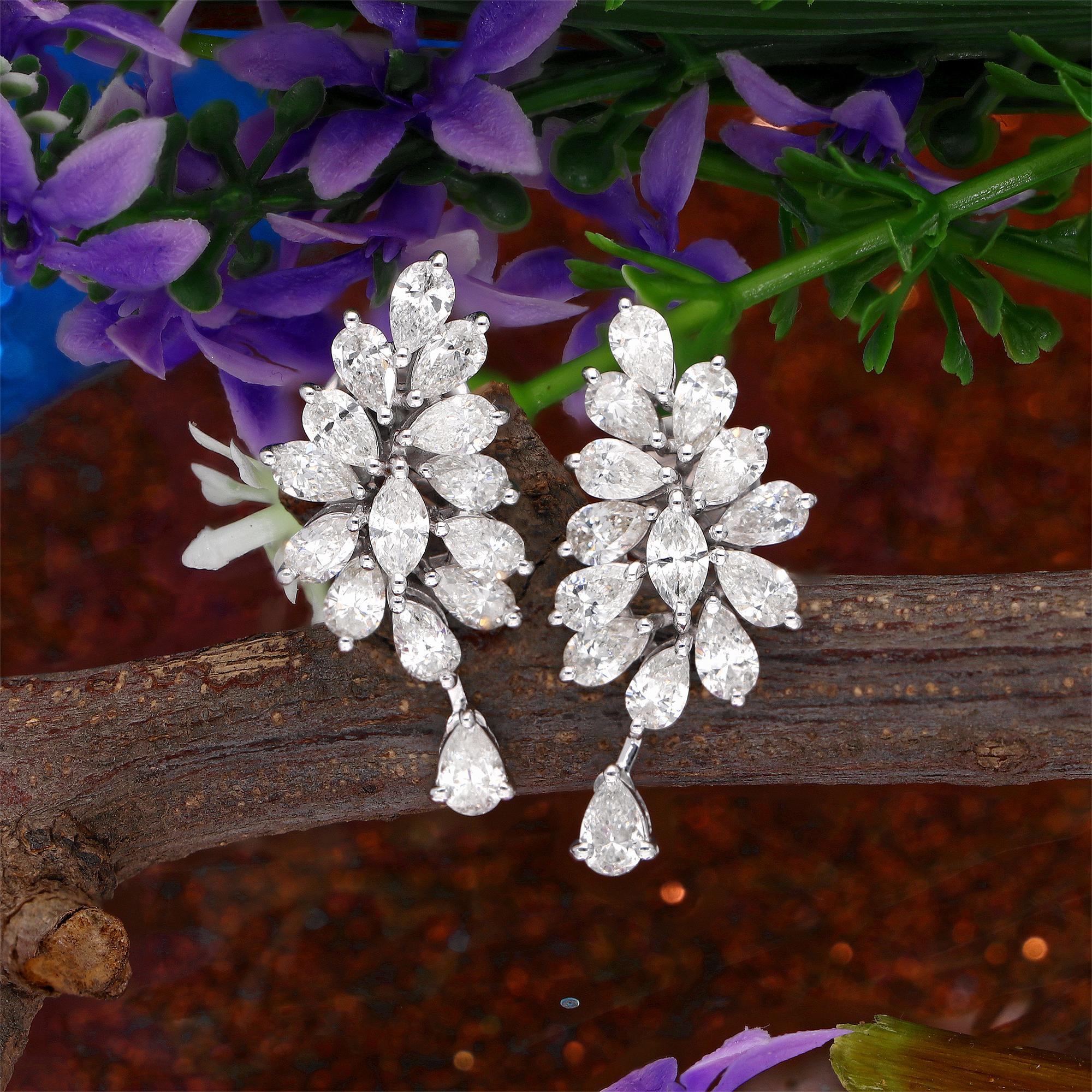 Cast from 14-karat gold, these exquisite earrings are handset with 3.35 carats of sparkling diamonds.

FOLLOW SPECTRUM JEWELS storefront to view the latest collection & exclusive pieces. Spectrum Jewels is proudly rated as a Top Seller on 1stdibs