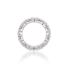 Spectrum 18k White Gold Double-Row Pear-Cut Diamond Eternity