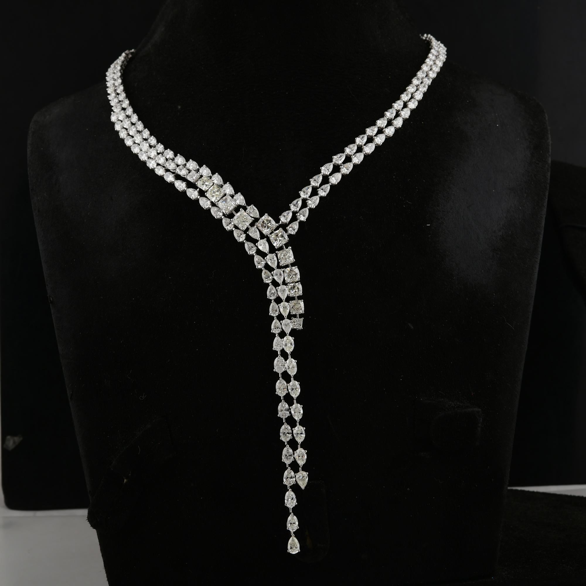 Cast from 18-karat gold, these exquisite necklace is handset with 23.26 carats of sparkling diamonds.

FOLLOW SPECTRUM JEWELS storefront to view the latest collection & exclusive pieces. Spectrum Jewels is proudly rated as a Top Seller on 1stdibs