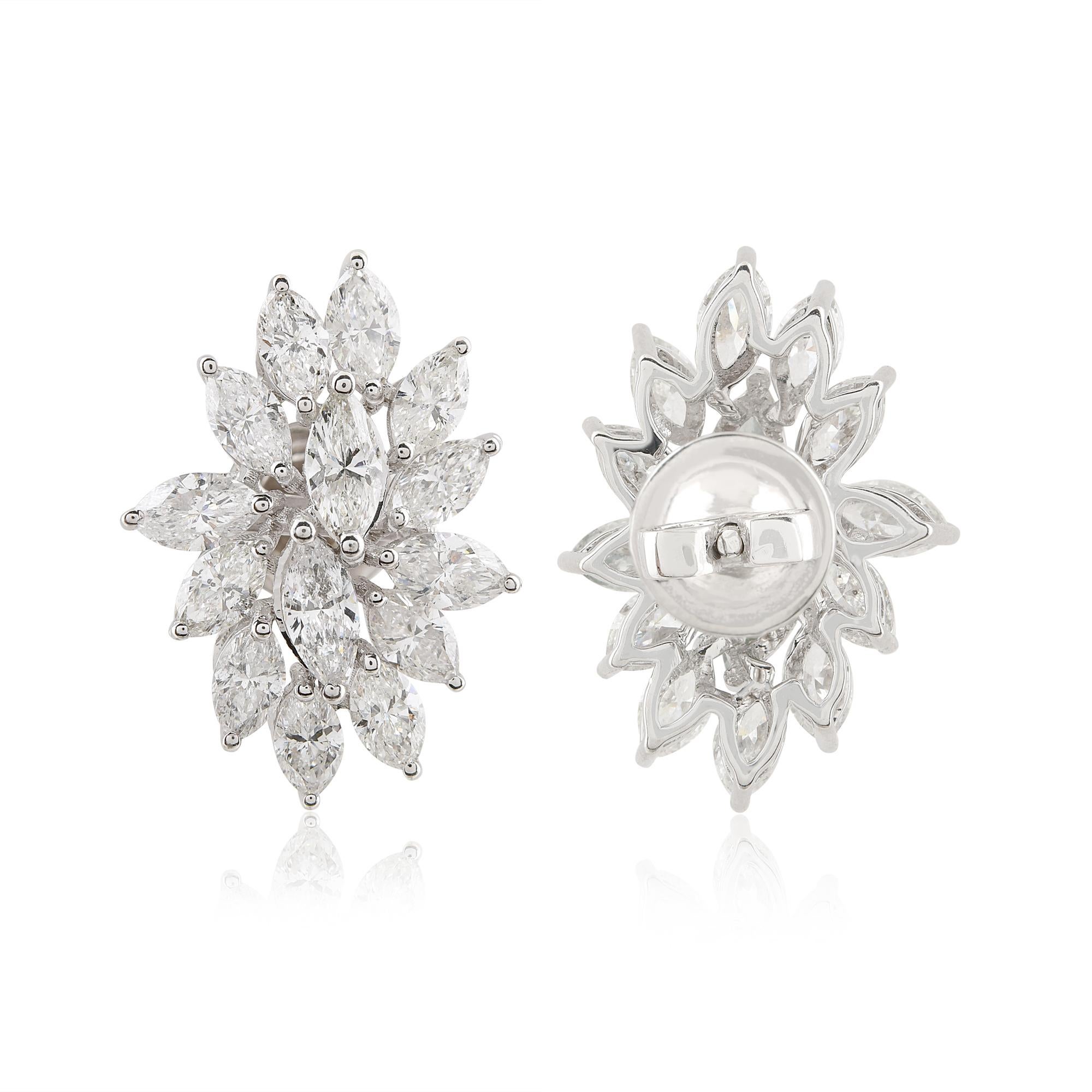 Item Code :- SEE-1364V
Gross Weight :- 6.03 gm
18k White Gold Weight :- 5.22 gm
Natural Diamond Weight :- 4.03 carat  ( AVERAGE DIAMOND CLARITY SI1-SI2 & COLOR H-I )
Earrings Length :- 20 mm approx.

✦ Sizing
.....................
We can adjust most