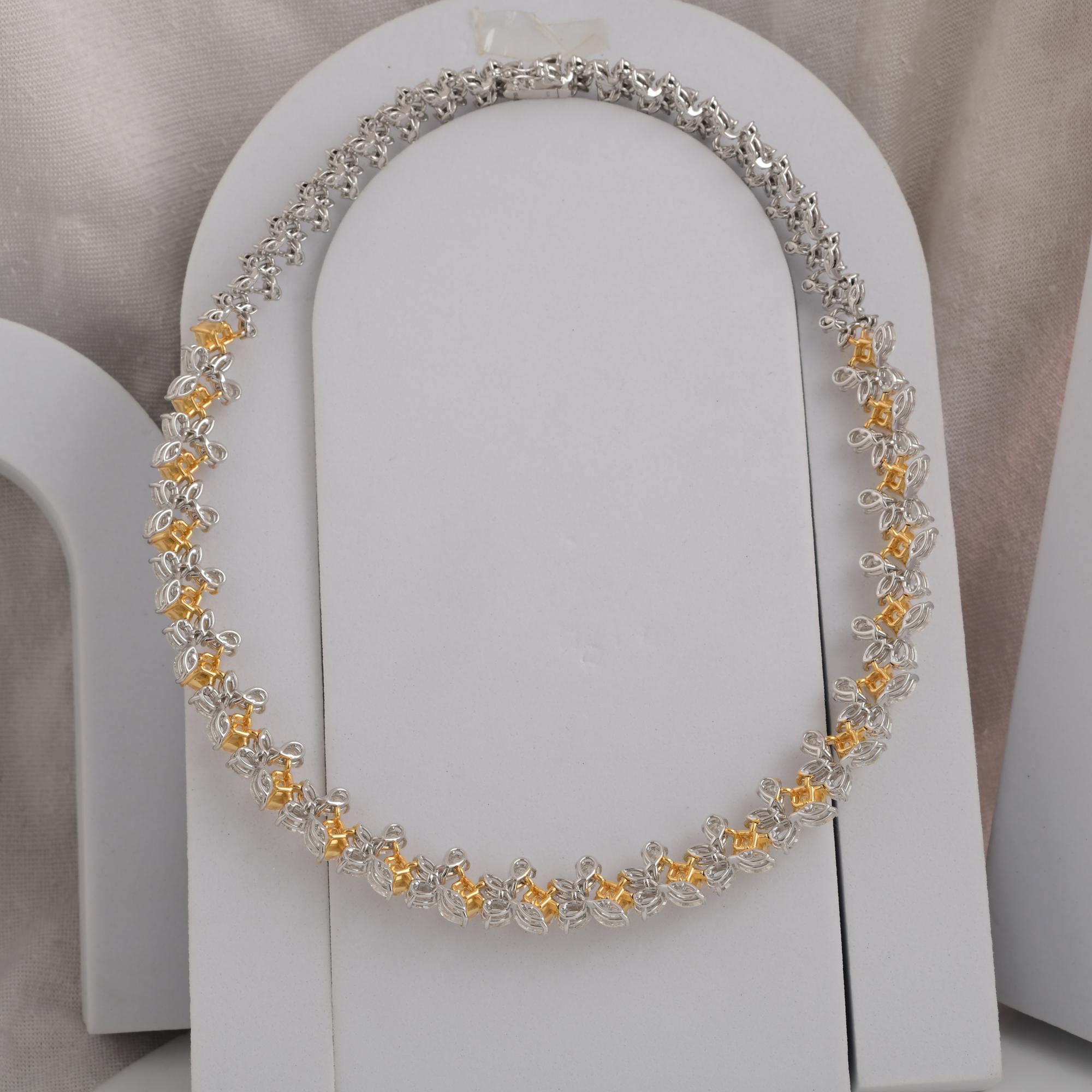 Vero 43,74 Carati SI Chiarezza HI Colore Collana Multi Diamante Oro Bianco 18 Carati In condizioni Nuovo in vendita a Diera, Dubai