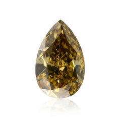 Real 5.02ct Natural Loose Fancy Yellow Brown Color Diamond GIA Certied Pear Si2