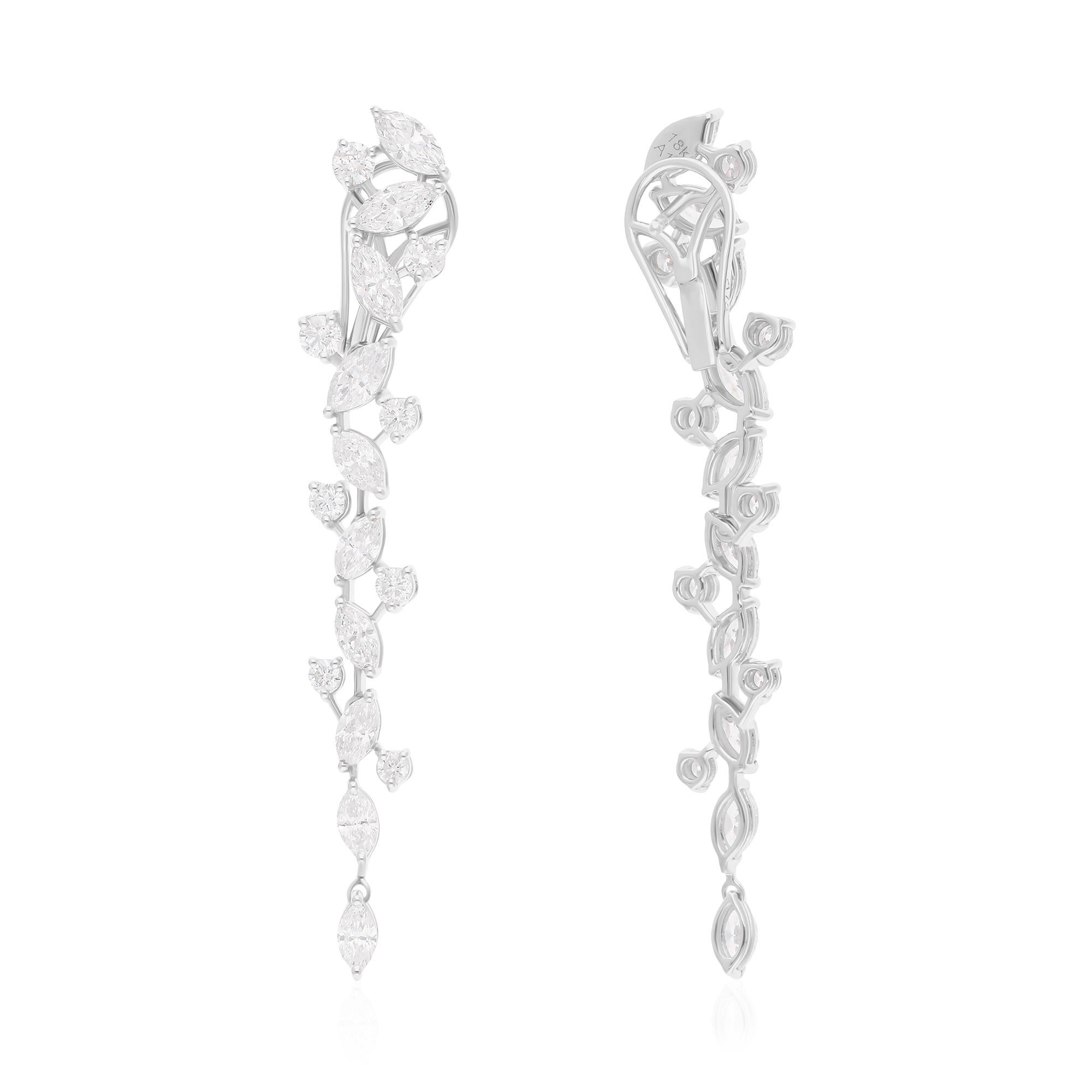 Cast from 14-karat gold, these exquisite earrings are handset with 5.04 carats of sparkling diamonds.

FOLLOW SPECTRUM JEWELS storefront to view the latest collection & exclusive pieces. Spectrum Jewels is proudly rated as a Top Seller on 1stdibs