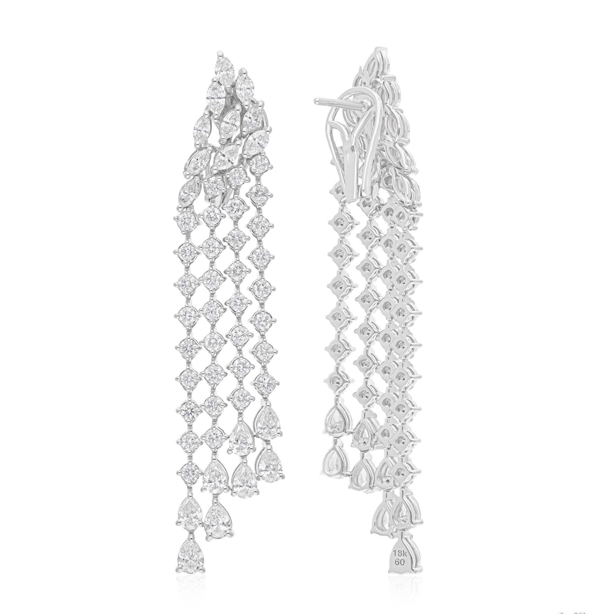 Cast from 14-karat gold, these exquisite earrings are handset with 6.37 carats of sparkling diamonds.

FOLLOW SPECTRUM JEWELS storefront to view the latest collection & exclusive pieces. Spectrum Jewels is proudly rated as a Top Seller on 1stdibs
