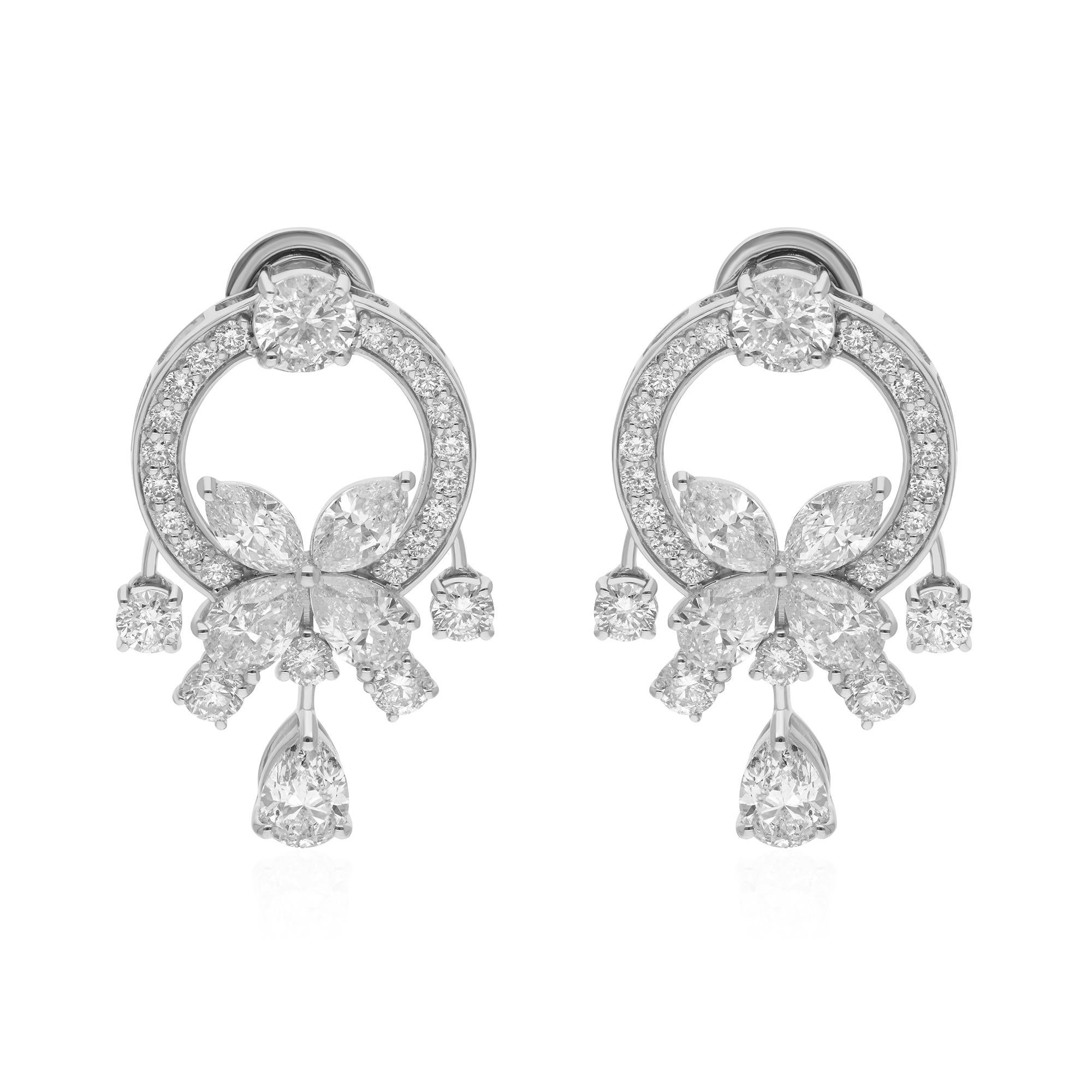 Cast from 18-karat gold, these exquisite earrings are handset with 6.43 carats of sparkling diamonds.

FOLLOW SPECTRUM JEWELS storefront to view the latest collection & exclusive pieces. Spectrum Jewels is proudly rated as a Top Seller on 1stdibs