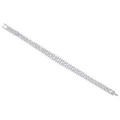 Real 7.68Ct Diamond Engagement Tennis Bracelet 14K White Gold All Tariffs Paid
