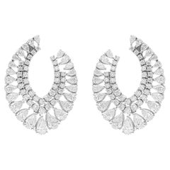 8,2 Carati SI Chiarezza HI Colore Orecchini Multi Diamante Gioielli in Oro Bianco 18 Carati