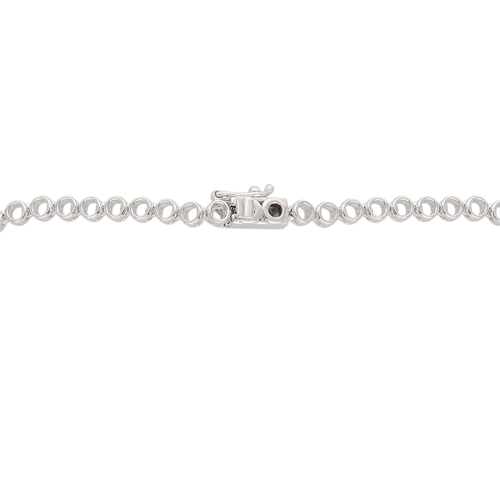 Real 9.25 Carat Diamond Choker Necklace 14 Karat White Gold Handmade Jewelry For Sale 1