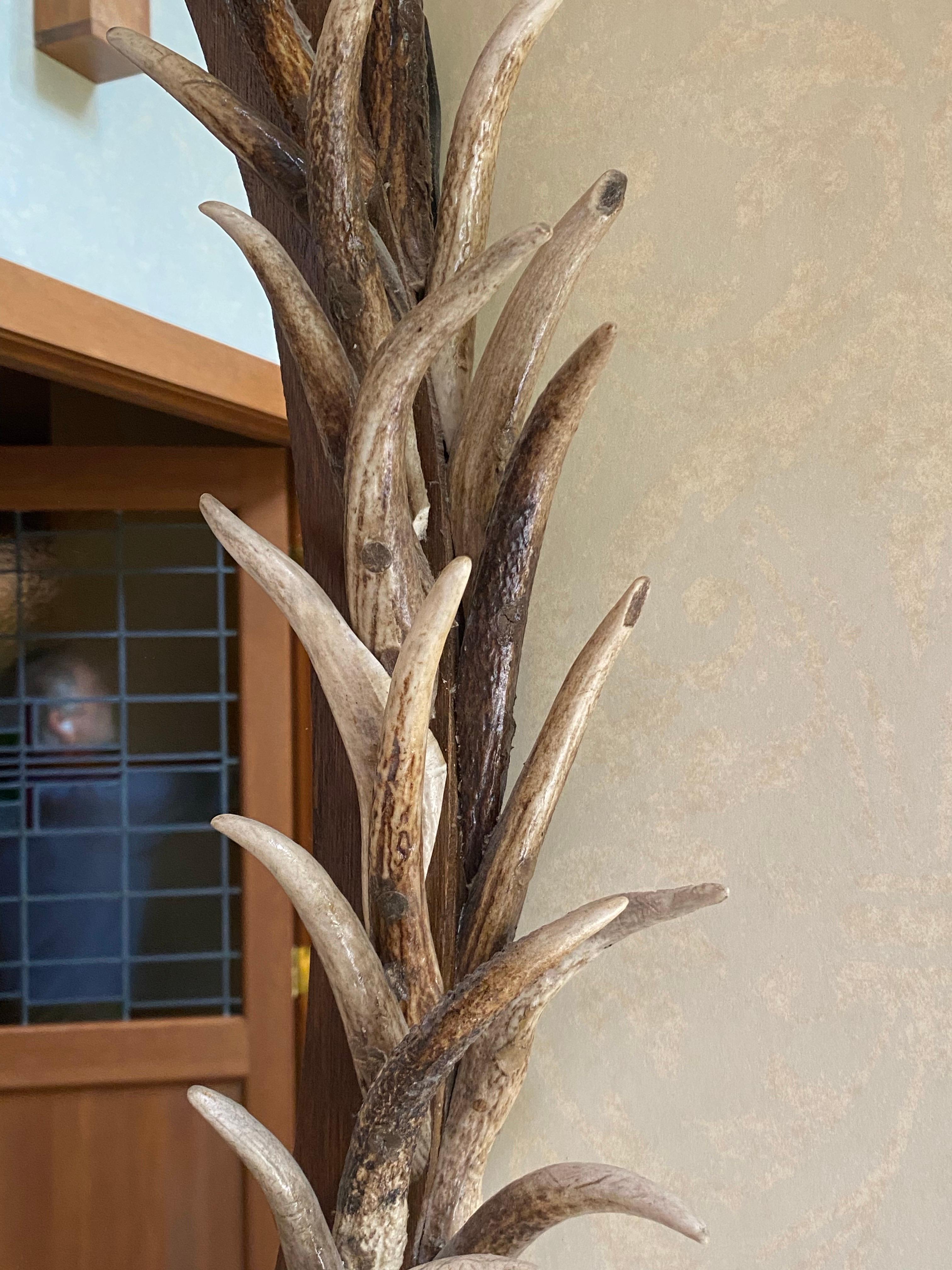 Real Antler Mirror in Oval Shape, Late 20th Century For Sale 1