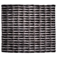 Real Chinchilla Throw Blanket by Muchi Decor, Limited Edition, Made in Italy